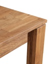 NordicStory Mesa de comedor de madera maciza de roble &quot;Mauritz 4&quot;  140/160/180 x 90 x 75 cm.