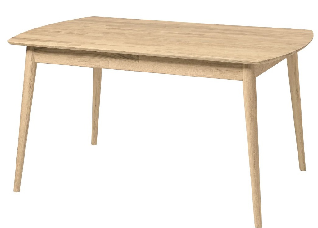 NordicStory Mesa rectangular de comedor de madera maciza de roble &quot;Escandi 1&quot; 120 /140 /160 /180cm.