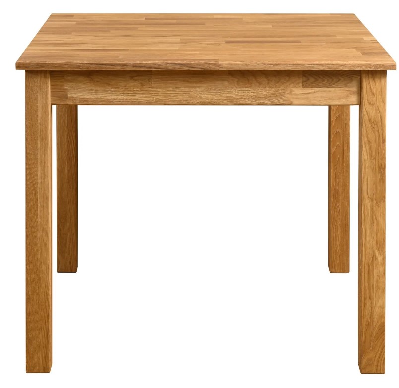 NordicStory Mesa de comedor de madera maciza de roble Lemsiwood  90 x 90 x 75 cm. / 90 x 65 x 75 cm.