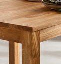 NordicStory Mesa de comedor de madera maciza de roble Lemsiwood  90 x 90 x 75 cm. / 90 x 65 x 75 cm.