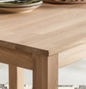 NordicStory Mesa de comedor de madera maciza de roble Lemsiwood  90 x 90 x 75 cm. / 90 x 65 x 75 cm.