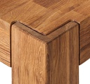 NordicStory Mesa extensible de comedor de madera maciza de roble &quot;XL&quot; 160-280 x 90 x 75 cm.