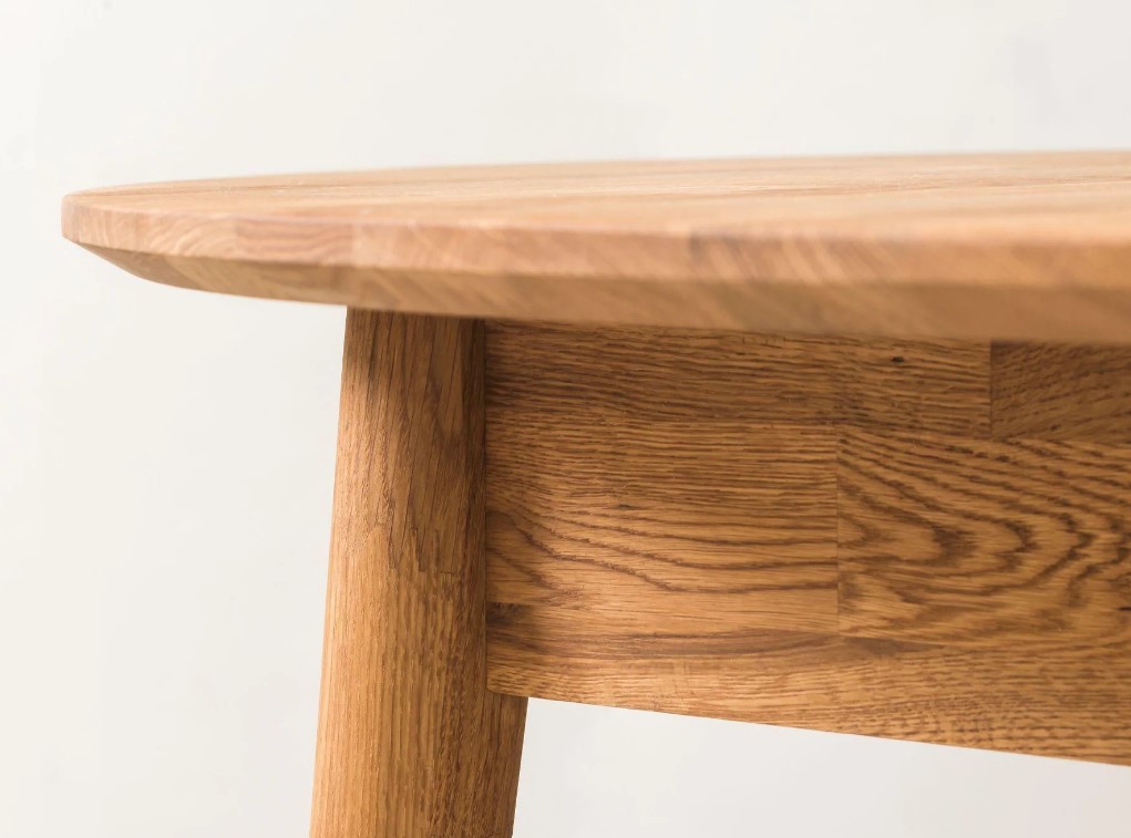 NordicStory Mesa de comedor redonda y extensible de madera maciza de roble &quot;Escandi 3&quot;