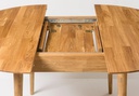 NordicStory Mesa de comedor redonda y extensible de madera maciza de roble &quot;Escandi 6&quot; 93-123 x 93 x 75 cm.