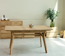 NordicStory Mesa extensible de comedor de madera maciza de roble &quot;Harold&quot;