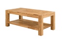 NordicStory Mesa de centro rustica de madera maciza de roble &quot;Provance&quot; 120 x 60 x 45 cm.