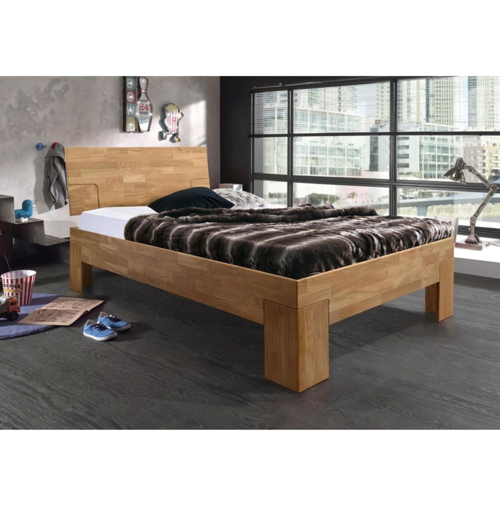 NordicStory Cama de madera maciza de roble &quot;Sarah&quot; 90 x 200 cm. /140 x 200 cm. / 160 x 200 cm. / 180 x 200 cm.