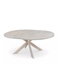 NordicStory Mesa de comedor redonda y extensible de madera maciza de roble &quot;Holger&quot;