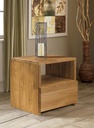 NordicStory Mesita de noche de madera maciza de roble &quot;Denmark 1&quot; 40 x 33 x 37 cm.