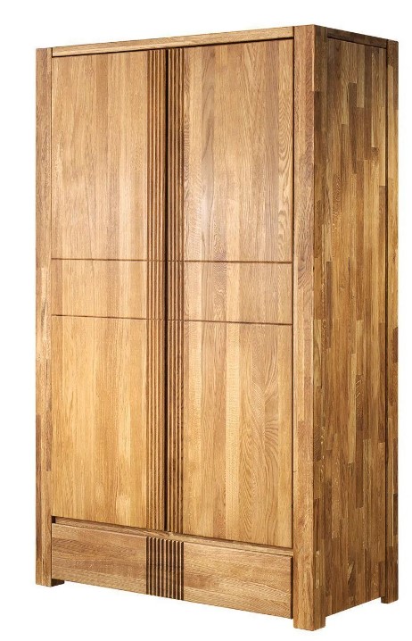 NordicStory Armario de madera maciza de roble &quot;Valencia&quot; 114,6 x 58 x 195 cm.