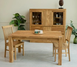 NordicStory Mesa extensible de comedor de madera maciza de roble &quot;Mauritz 1&quot;