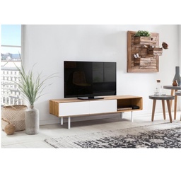 NordicStory Mueble de TV de madera maciza de roble Tokio 302