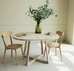 NordicStory Mesa extensible de comedor de madera maciza de roble &quot;Moby&quot;