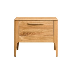 NordicStory Mesita de noche de madera maciza de roble &quot;Atlanta&quot; 56,2 x 38,2 x 47 cm.