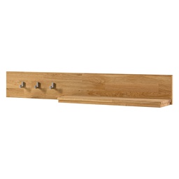 NordicStory Perchero de pared de madera maciza de roble &quot;Arizona&quot; 120 x 21 x 18 cm.