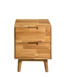 NordicStory Mesita de noche de madera maciza de roble &quot;Escandi&quot; 40 x 40 x 52 cm.