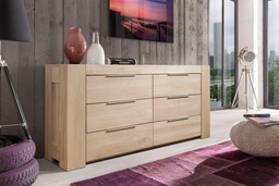 NordicStory Aparador Cómoda de madera maciza de roble &quot;Nordic 2&quot; 168 x 45 x 77 cm.