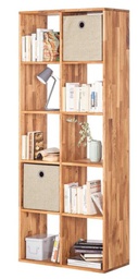 NordicStory Estanteria Libreria de madera maciza de roble &quot;Regal 10&quot; 76 x 35 x 187 cm.