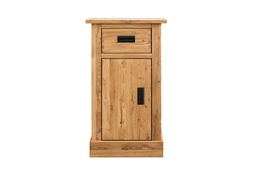 NordicStory Comoda cajonera rustica de madera maciza de roble &quot;Provance 1x1&quot; 50 x 42 x 84,5 cm.