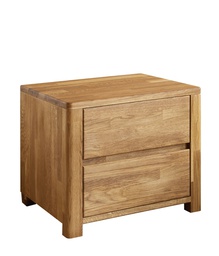 NordicStory Mesa de noche de madera maciza de roble &quot;Elsa&quot; 56,5 x 44 x 47 cm.